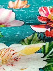  Floral Print Sleeveless Round Neck Jumpsuit