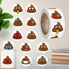 240pcs Poop Emoticon Sticker Pack Office Supplies