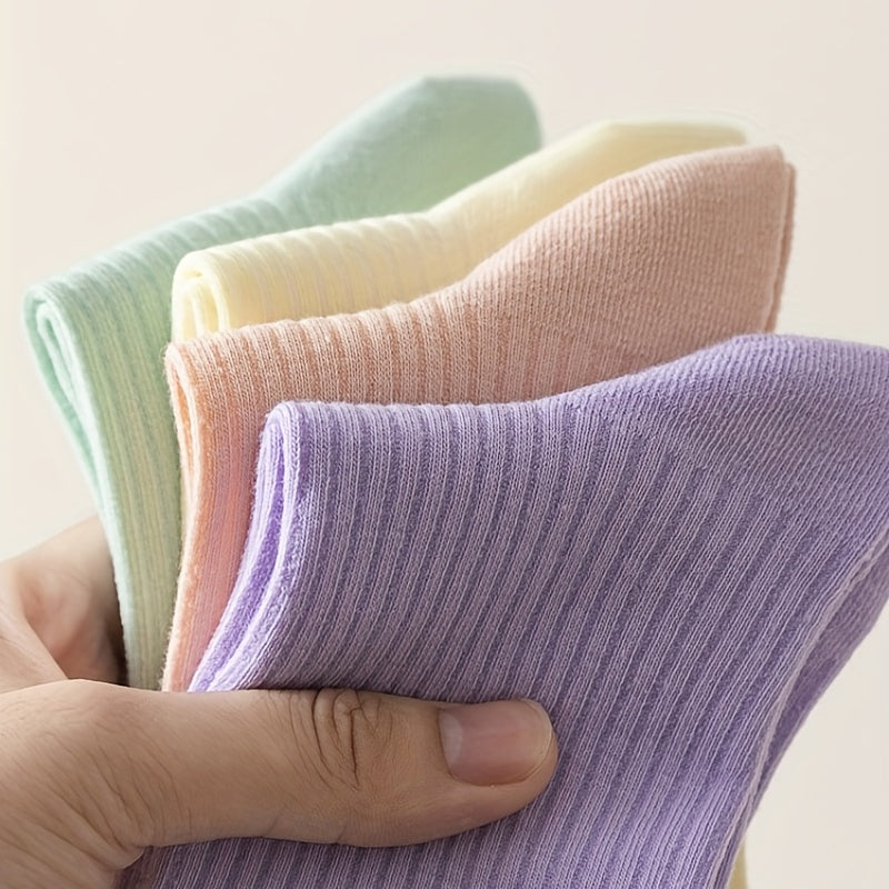 4 Pairs Letter Print Mid Tube Socks Women's Stockings