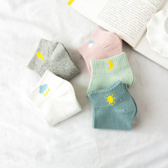 Women's Weather Print Ankle Socks - 1 Pair