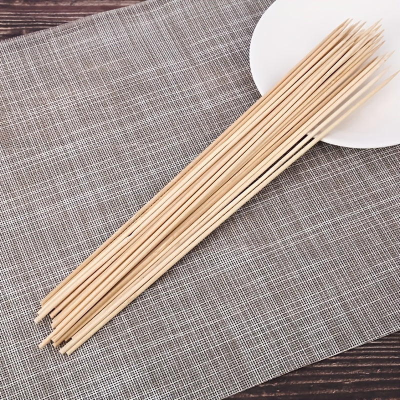100pcs 11.8 Bamboo Skewers for Grilling BBQ Kabob Fruit & Cocktail