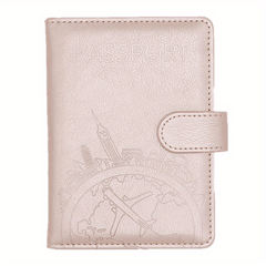 Leather Passport Holder RFID Blocking Travel Wallet