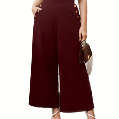  Women's High Rise Loose Pants With Pockets