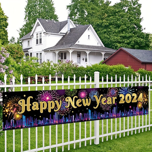 1pc Year Party Decoration Supplies Stripe Garden Yard Banner