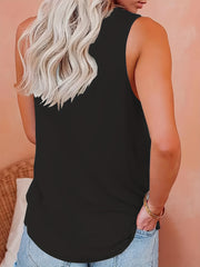 Solid Tank Top Casual Sleeveless Versatile Summer Tank Top Women's Clothing