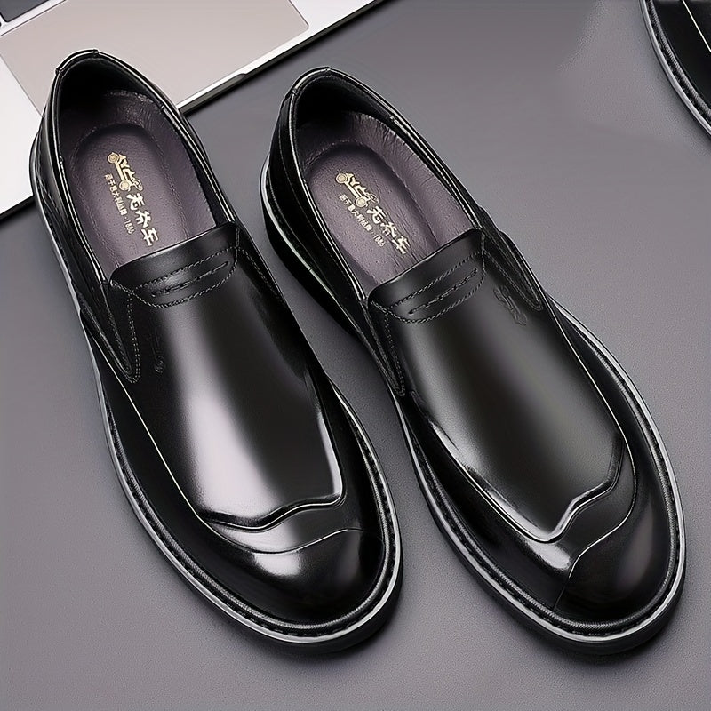 Men's Leather Loafer Shoes Comfy Non-slip Slip-On Shoes