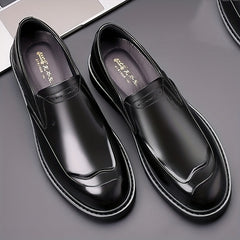 Men's Leather Loafer Shoes Comfy Non-slip Slip-On Shoes