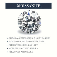 Moissanite Stud Earrings Sterling Silver Women's Jewelry Decor