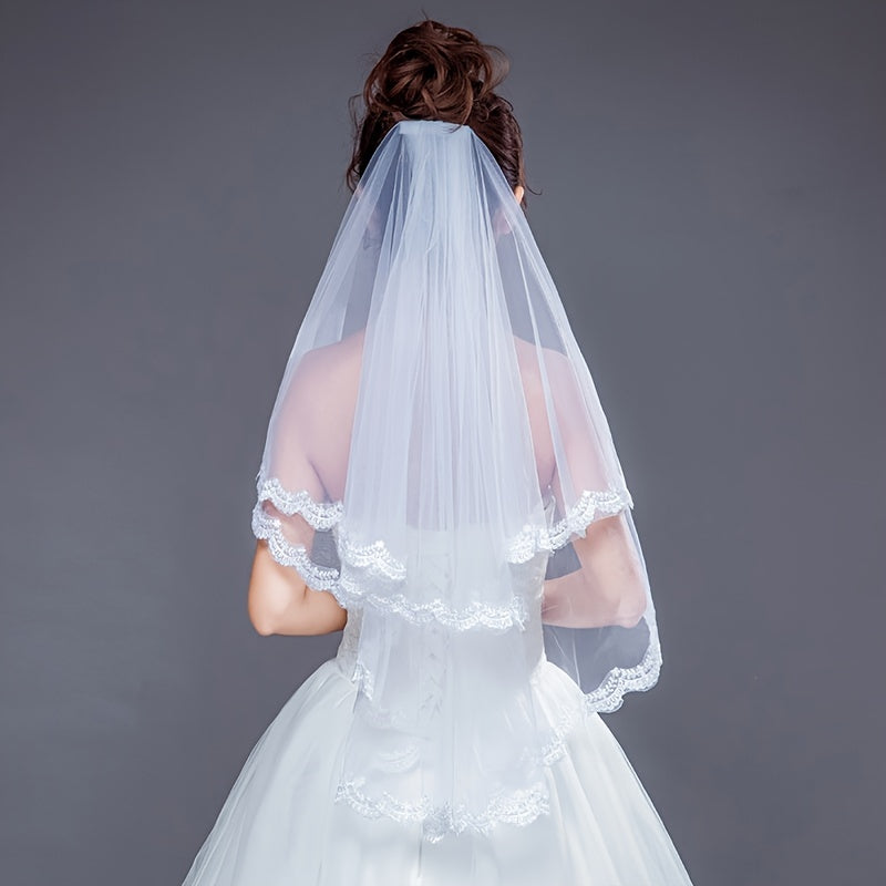Lace Flower Wedding Veil Bridal Wedding Accessories Jewelry Veil