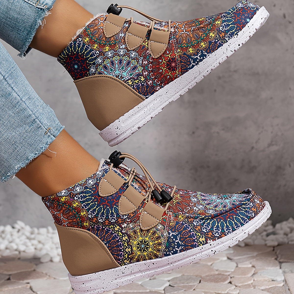Ethnic Style Snow Boots Comfortable Thickened Winter Footwear