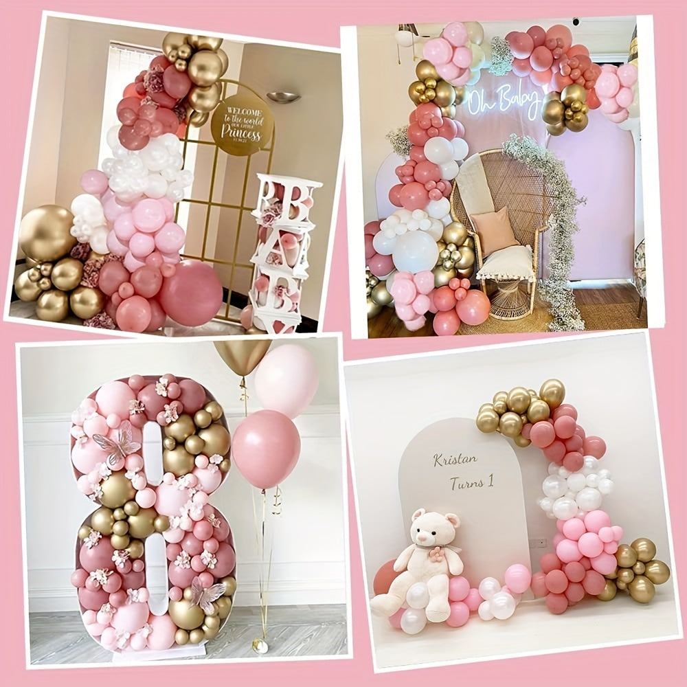 Boho Blush Balloon Garland Arch Set - 141pcs - Bridal Shower Decor