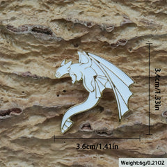 Anime Flying Dragon Animal Brooch Pins Scarf Clips Safety Pin
