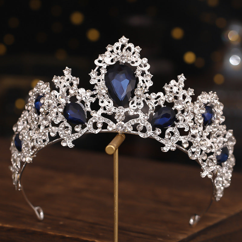 Silvery Rhinestone Bridal Crown Princess Tiara Headband