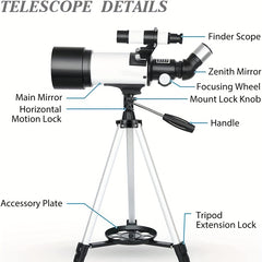 Astronomy Telescope 40070 Refractor 120X Magnification