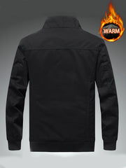 Men's Fleece Jacket Stand Collar Warm Winter Coat