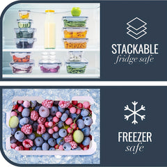 20pcs Large Plastic Food Storage Container With Lid - Fresh Keeping Box