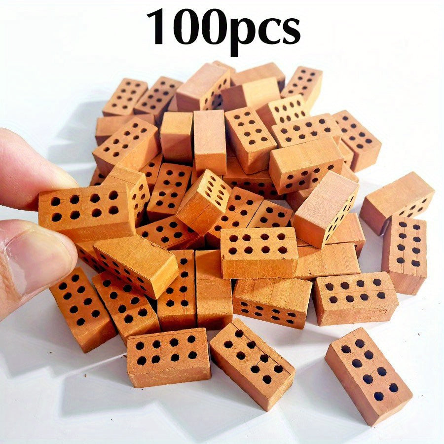 100pcs 1 12 Mini Bricks Crafts DIY House Building Model Clay Wall Decor Toy