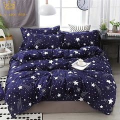 Starry Sky Duvet Cover Set Soft Comfortable Breathable Bedding Set