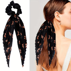 Scrunchie Butterfly Pattern Long Streamer Bowknot Hair Tie Ponytail Hair Rope