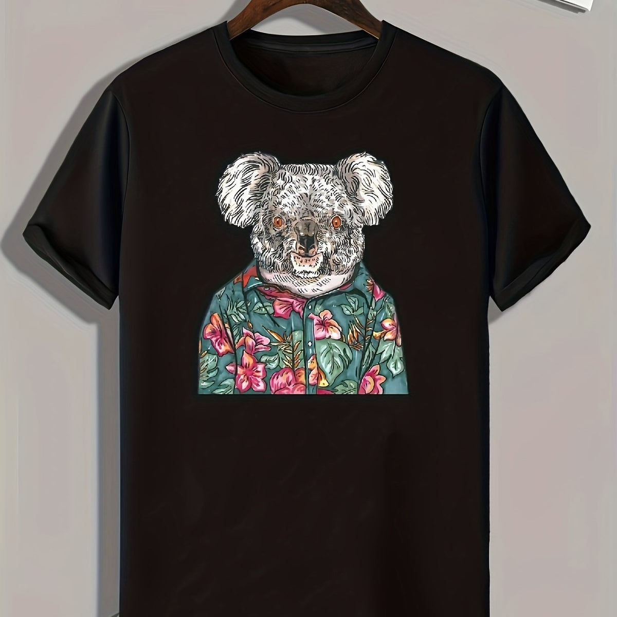 Bear Print Men's Graphic T shirt Casual Comfy Tees For Summer