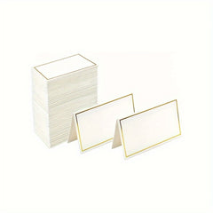 Golden Foil Border Seat Cards, Wedding Banquet, Birthday Party
