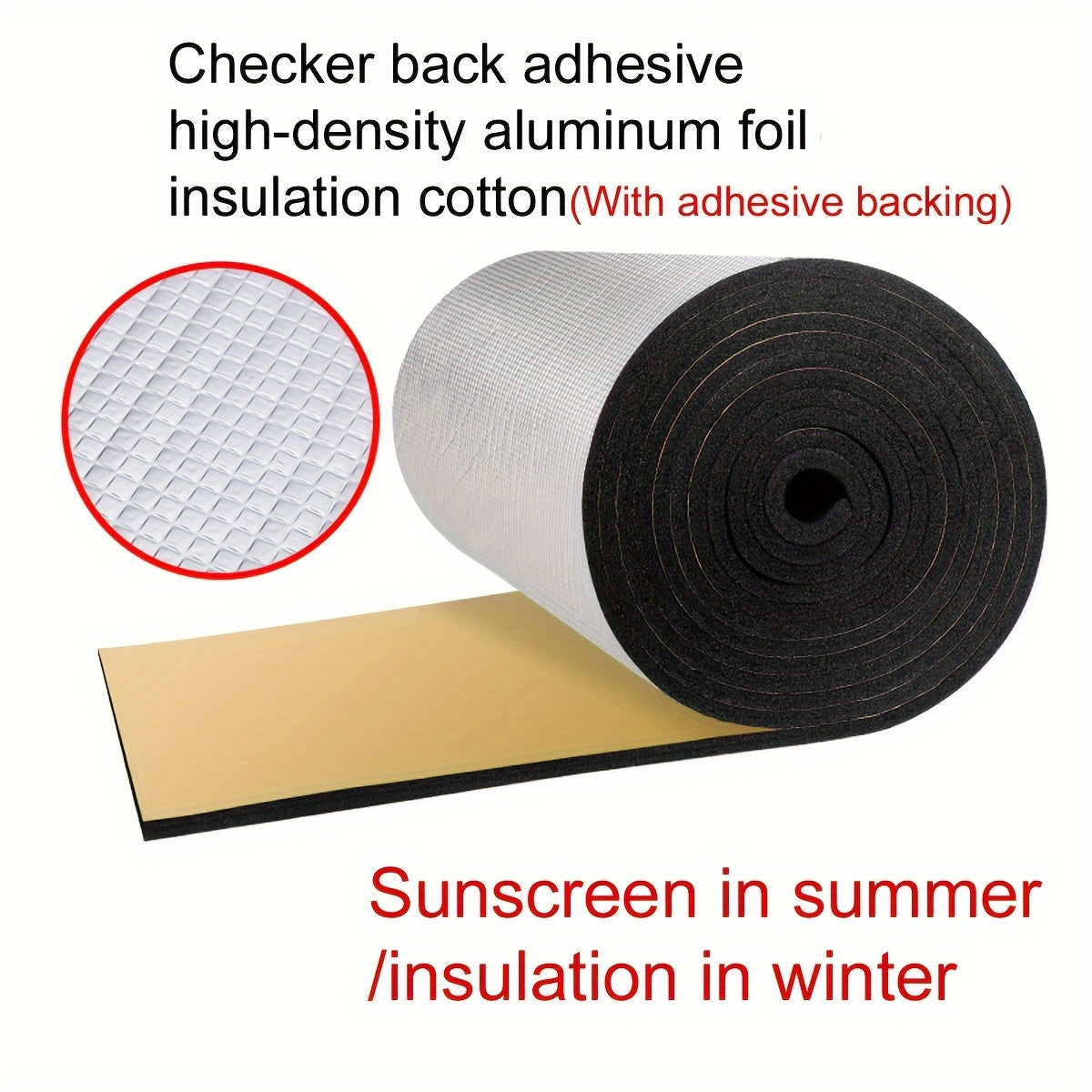 High Temp Resistant Insulation Cotton Adhesive Aluminum Foil, 50-300 Grid