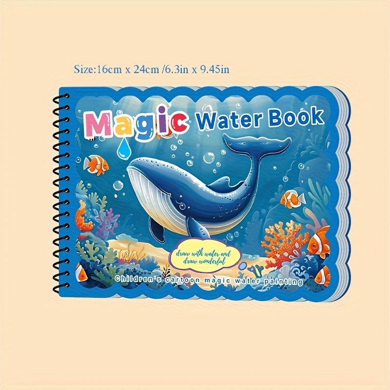 Magic Water Painting Book Pumpkin House with Random Pen