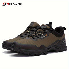 Baasploa Men's Lace Up Hiking Shoes Anti-Skid for Camping
