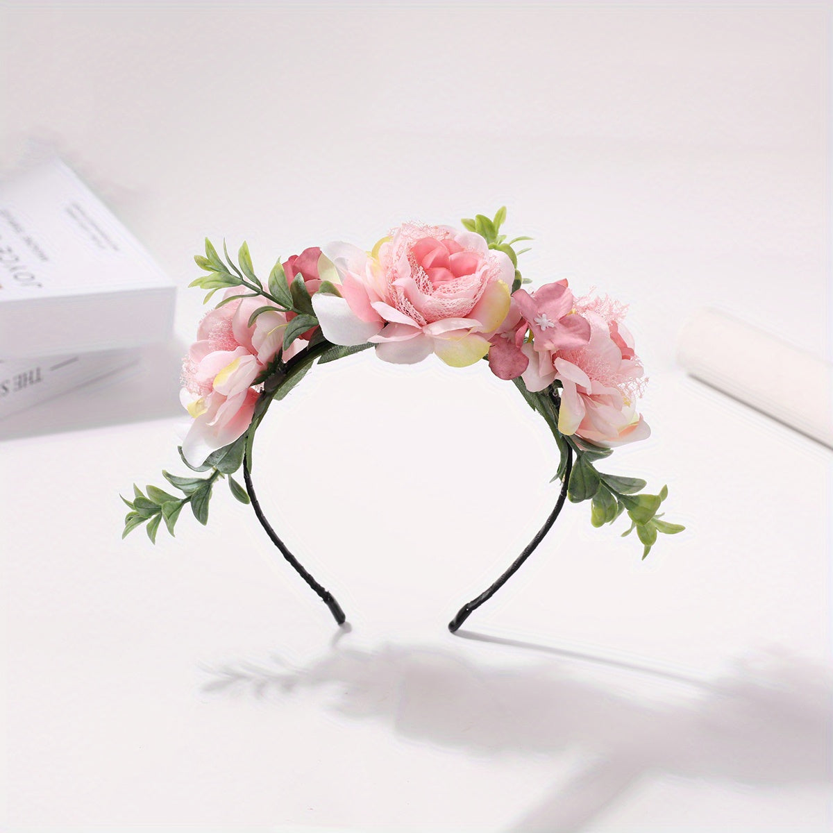 Boho Flower Decor Headband Bridal Hair Band for Wedding