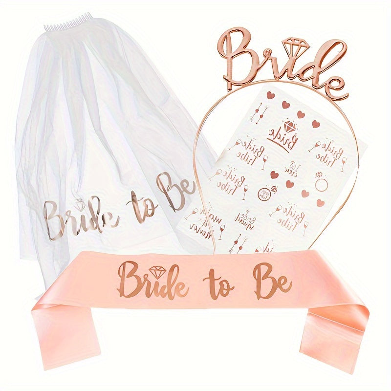 Bridal Veil Satin Ribbon Hairband Wedding Decoration