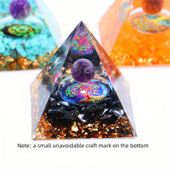 Orgone Pyramid With Amethyst Crystal Ball