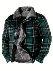 Men's Plush Lapel Thick Winter Jacket