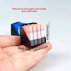 Mini Dollhouse Folders with Stickers Realistic Office Supplies