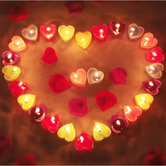 10pcs Heart Candles Romantic Wedding Dinner Outdoor Lighting