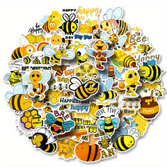 50 Bee Waterproof Decorative Stickers Insect Animal Art Decals