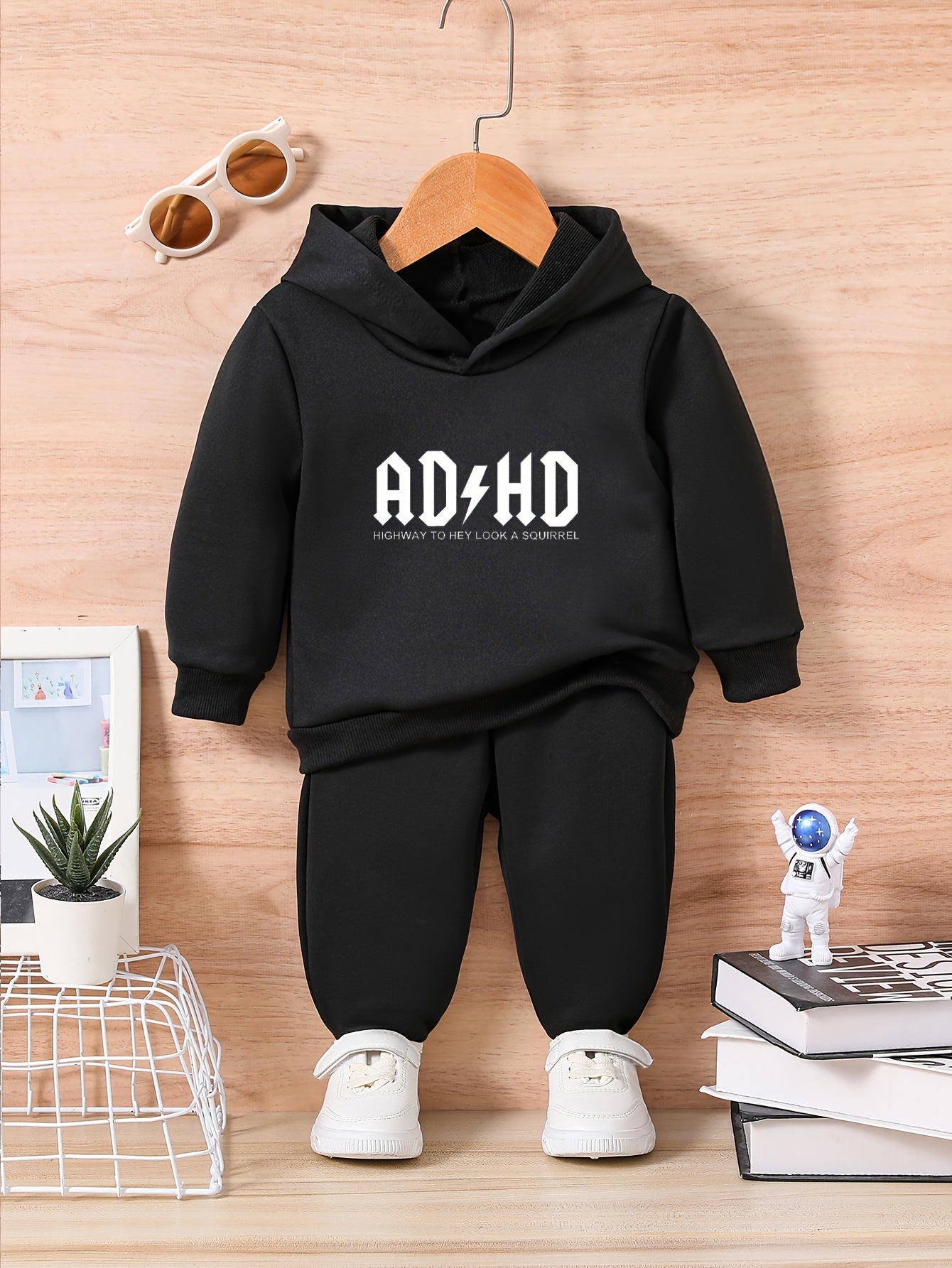 Toddler Baby Trousers Long Sleeve Sweatshirt Set ADHD Print