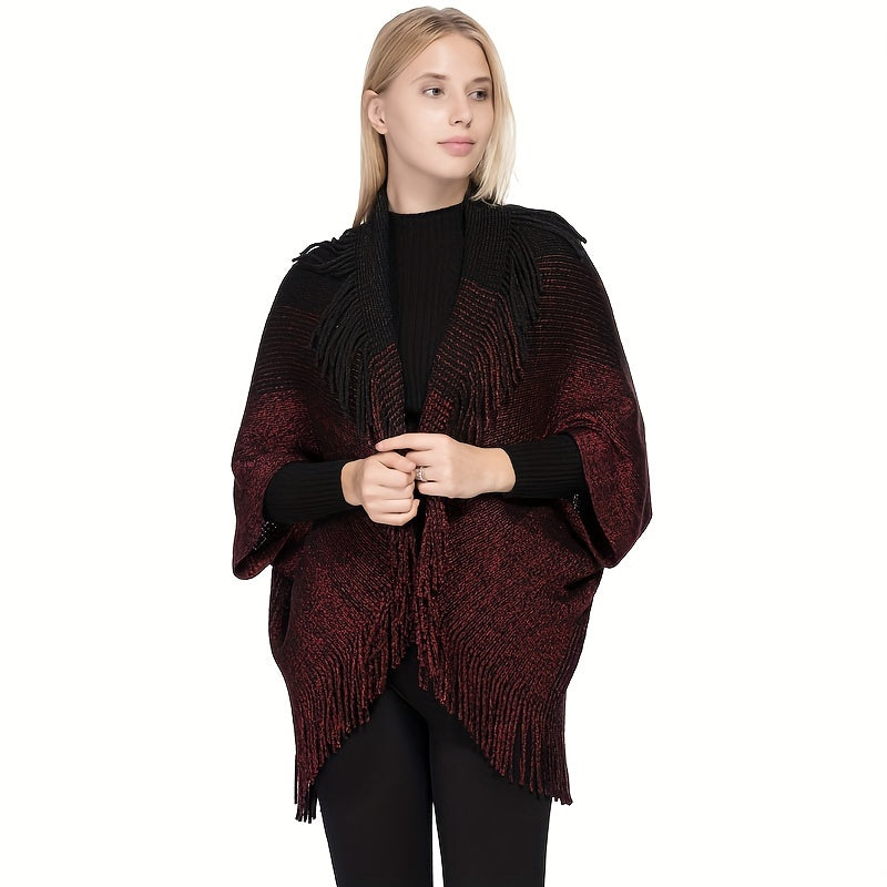 Irregular Large Blanket Shawl Women Warm Sweater Cardigan