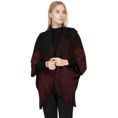 Irregular Large Blanket Shawl Women Warm Sweater Cardigan