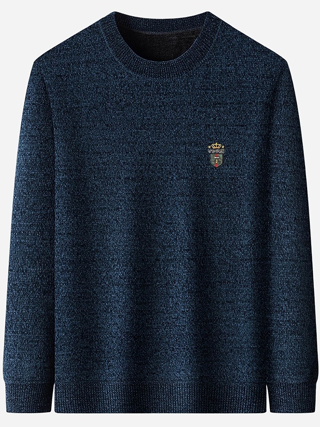 Vintage Style Loose Fit Sweater Men's Casual Crew Neck Pullover