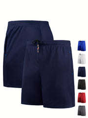 Men's Quick Dry Active Shorts Breathable Drawstring Basketball Workout