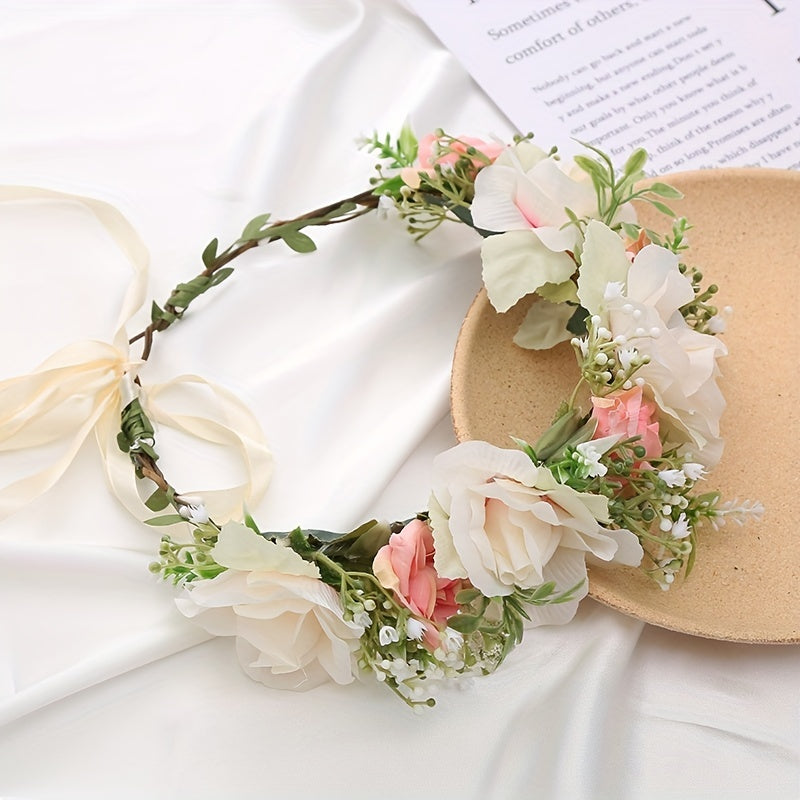 Children's Rose Wreath Hair Accessory for Wedding Party