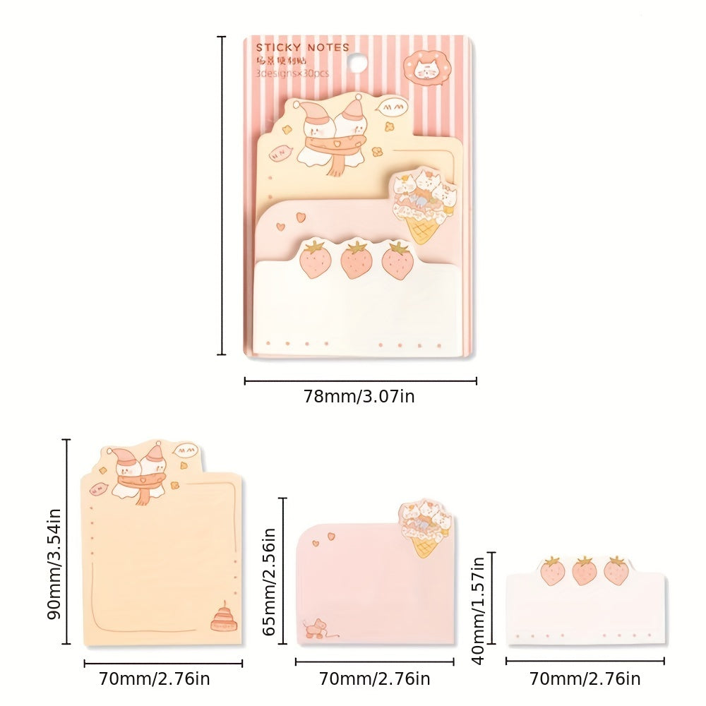 Cartoon Manga Stickers 90 Sheets in 3 Sizes - Office, Learning, Students, Prizes