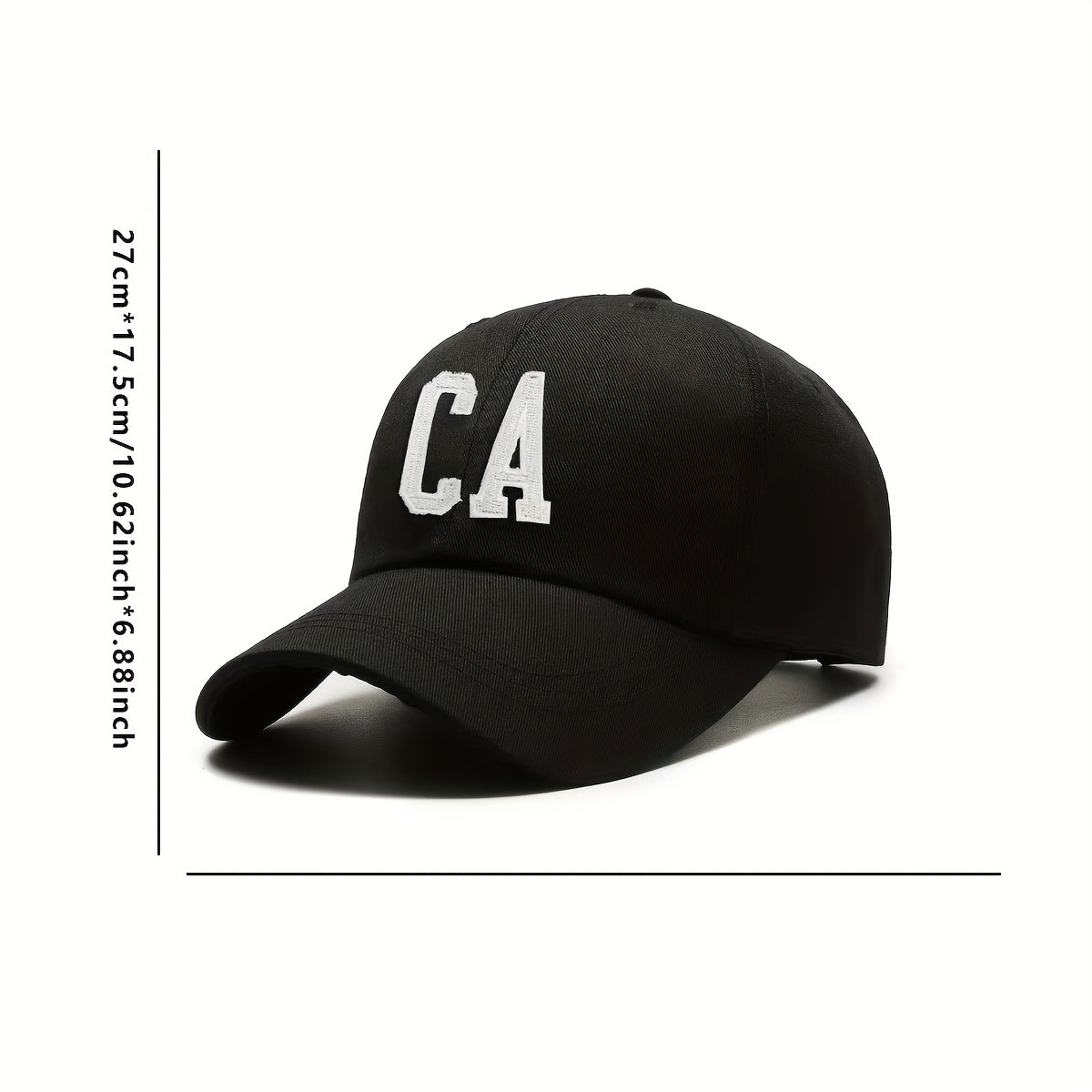 CA Letter Soft Top Baseball Cap Embroidered Outdoor Hat