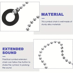 Jazz Drum Cymbal Extension Chain for Special Effects