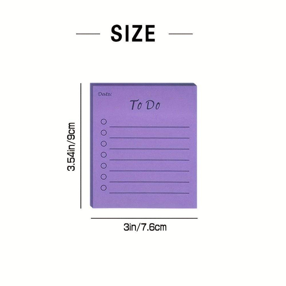 2pcs To Do List Sticky Notes 9 Colors 50 Sheets Pad Memo To Do Lined Sticky Note