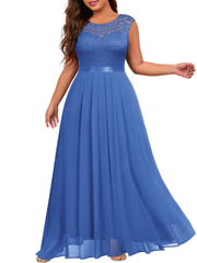  Lace Cap Sleeve Wedding Maxi Dress