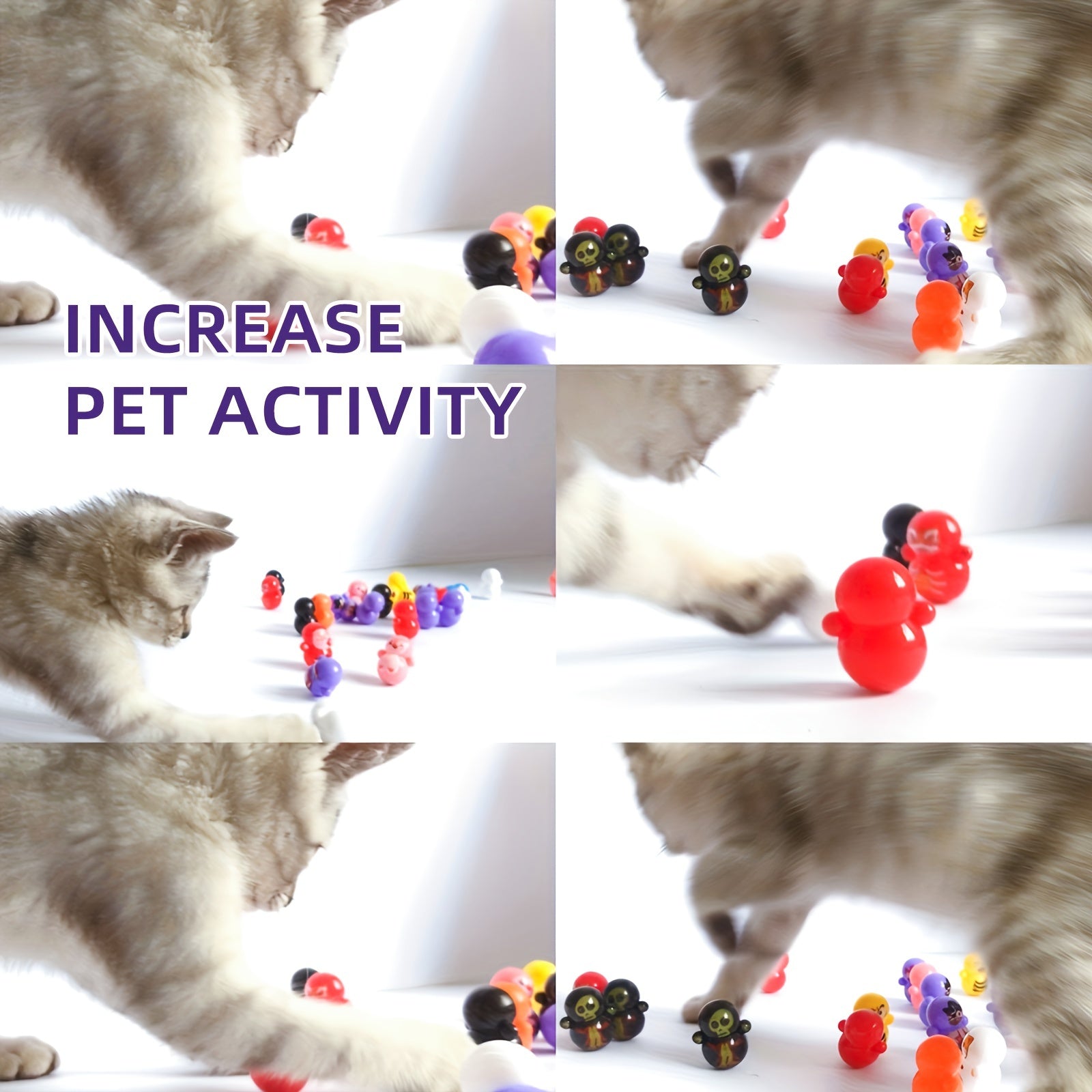 9pcs Tumbler Cat Toys Random Style Interactive Toy For Cats