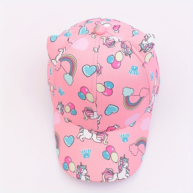 Rainbow Unicorn Little Girls Baseball Cap