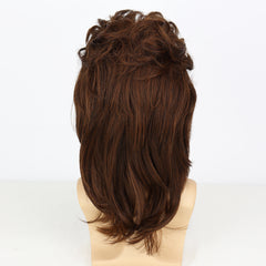 Men's Handsome Dark Brown Curved Wig