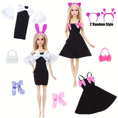 Princess Doll Clothes & Accessories for 11.5 inch Dolls - 4pcs/8pcs - 1/6 Scale